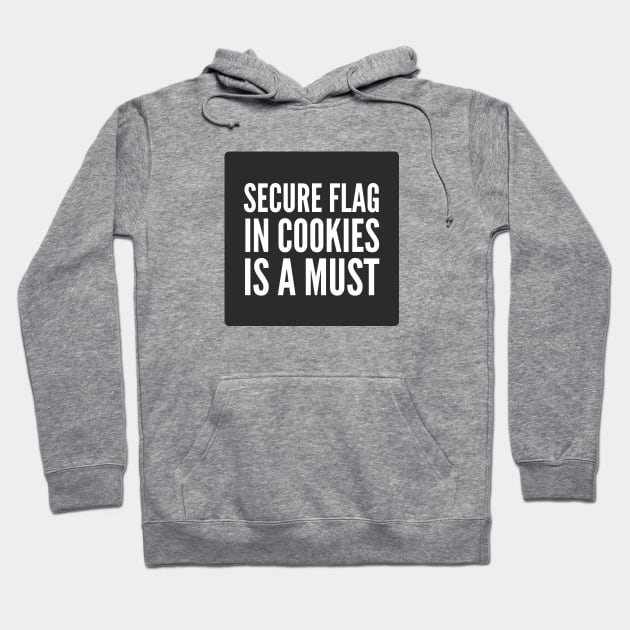 Secure Coding Secure Flag in Cookies is a Must Black Background Hoodie by FSEstyle